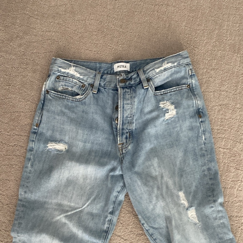 Pistola Distressed Denim Jeans - Picture 15 of 15